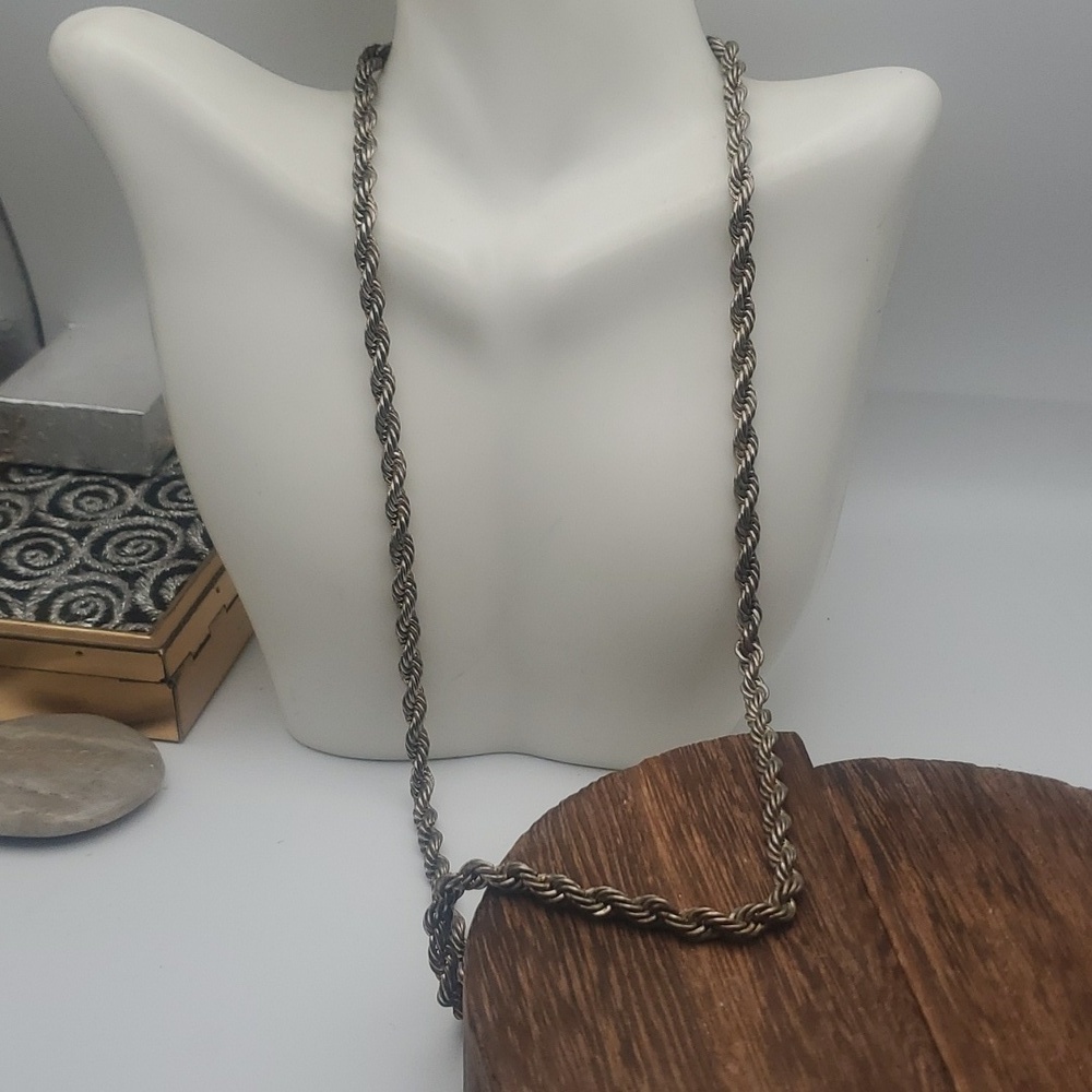 925 sterling silver braided rope chain N3012